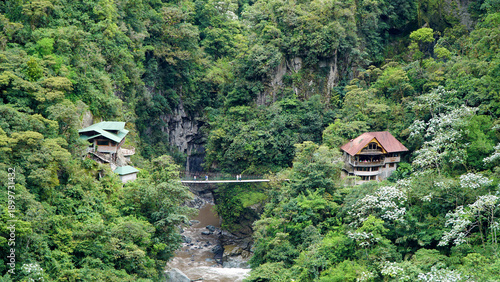 Cascada El Pailon Del Diablo Waterfalls, Banos, Ecuador
