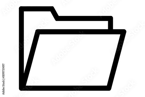 A simple black icon of two stacked file folders on a white background