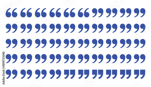 Collection of diverse quotation marks, black symbols on white, mix of solid and calligraphic styles, single and double quotes. Ideal for typography, writing, and language related content