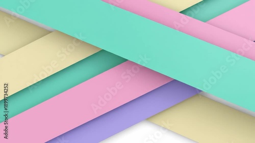 A vibrant image with overlapping colored strips in pastel shades, ideal for creative and modern design projects.