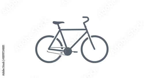 Generic Bicycle Flat Vector Illustration