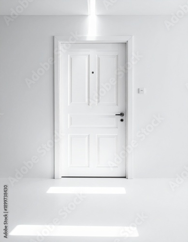 Wallpaper Mural Geschlossene Tür mit Tageslichtspalt Torontodigital.ca