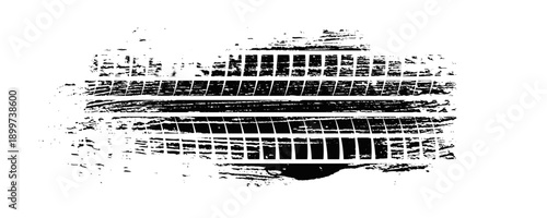 Tire tread marks, drift, motorsport, motocross, rally, tread mark with skid, grinding, splash effect. Graphic set of tire treads, wheel texture, car racing.