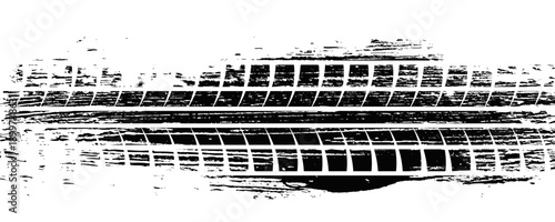 Tire tread marks, drift, motorsport, motocross, rally, tread mark with skid, grinding, splash effect.