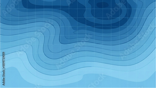 Aerial View of Wavy Ocean Currents and Layers in Gradual Shades of Blue