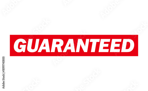 GUARANTEED - GUARANTEED text written on Red Rubber Stamp 
