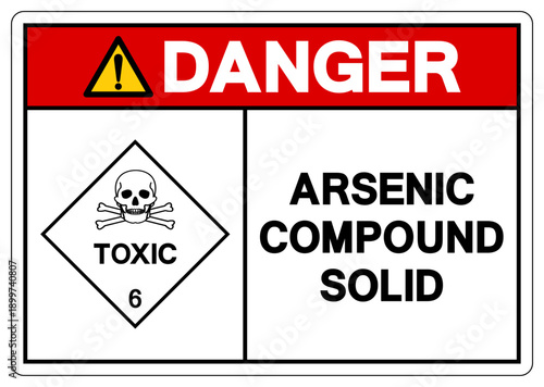 Danger Arsenic Compound Solid Symbol Sign, Vector Illustration, Isolate On White Background, Label.EPS10