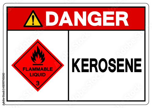 Danger Kerosene Symbol Sign, Vector Illustration, Isolate On White Background, Label.EPS10