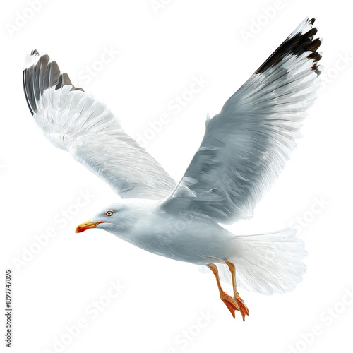 Isolated Transparent Png Of Flying Seagull