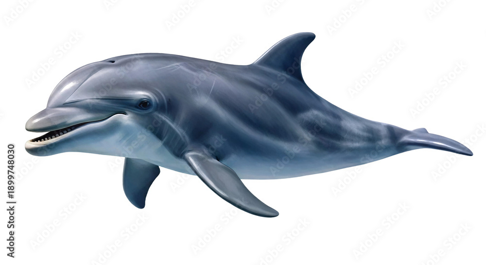 Fototapeta premium dolphin isolated on white background, png