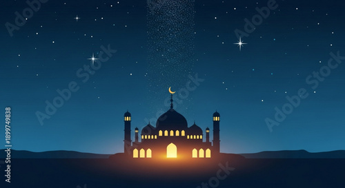 Stylized vector art of a city skyline at night with glowing lights, representing urban life and modernity.