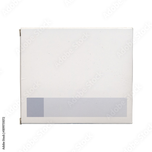 Wallpaper Mural Old white cardboard box mockup front view with label area, isolated on transparent background Torontodigital.ca