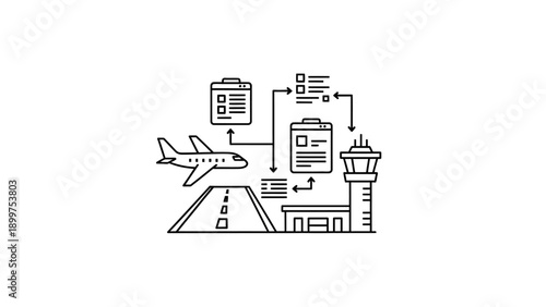 Air traffic control and flight logistics planning system.
