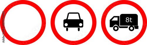 Free Download a set of three no-entry road signs - GFXLoad