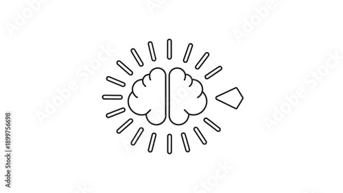 Mind power with creative ideas and adjustment switch icon