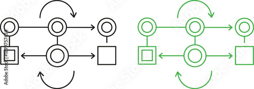 Workflow Process and System Diagram Icons