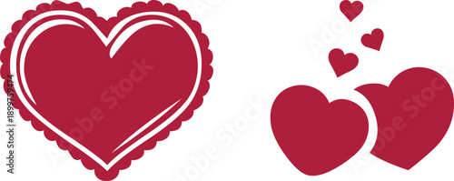 red hearts, symbolizing love , romance 
