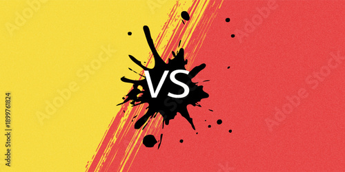 Vs template. Versus comparison blank. Decorative battle cover with lettering.