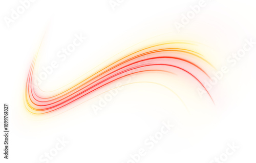 Red orange neon tunnels expand forward, leaving blazing light paths that express speed and power. png