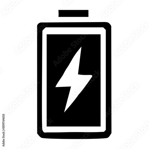 Battery charging icon simple monochrome vector
バッテリー充電のモノクロアイコン