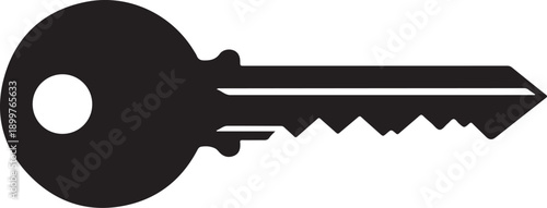 Modern key logo design template featuring a secure lock symbol for safety, privacy, and protection concepts.