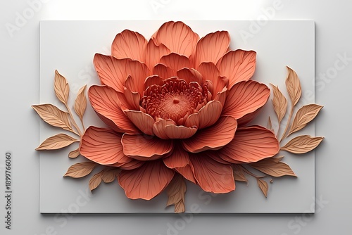 abstract floral sclupture background with flowers 