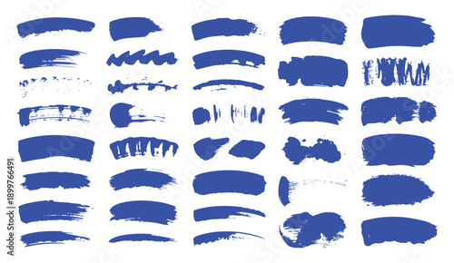 Brush strokes vector illustration, abstract grunge texture on white background. Artistic design element, paint smear, ink splatter, creative graphic element.