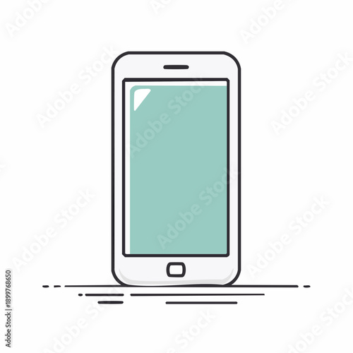 スマートフォンのシンプルなベクターイラスト モバイルデバイス素材