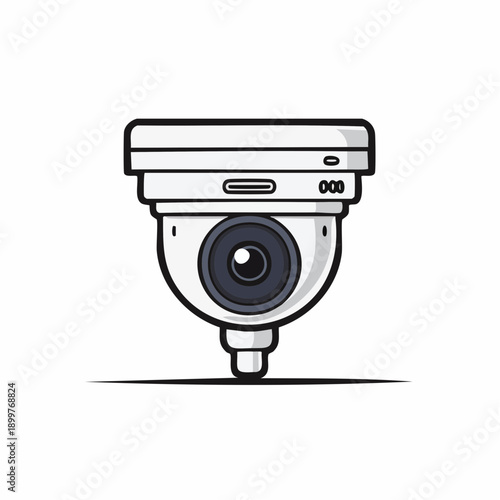 防犯カメラのシンプルなベクターイラスト セキュリティ機器素材