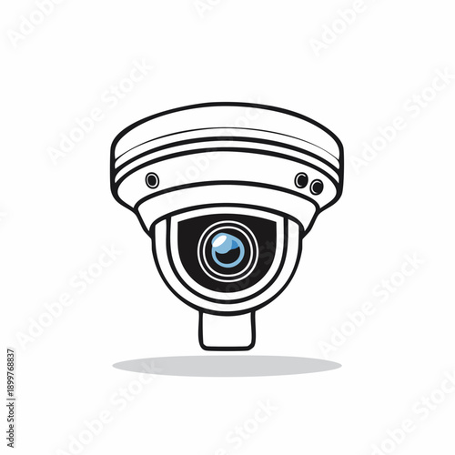 防犯カメラのシンプルなベクターイラスト セキュリティ機器素材