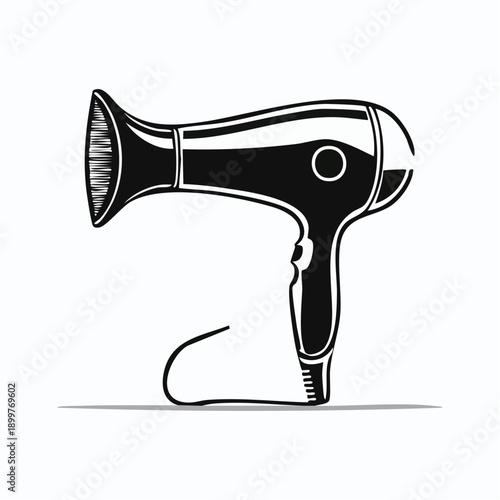 ヘアドライヤーアイコン 美容室や家庭で使えるヘアケア家電イラスト