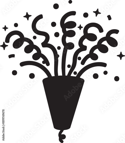 Party Popper Celebration Icon Illustration