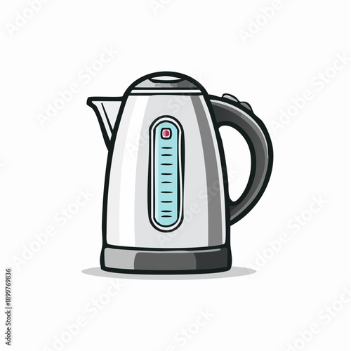 電気ケトルアイコン お湯を素早く沸かせるキッチン家電イラスト