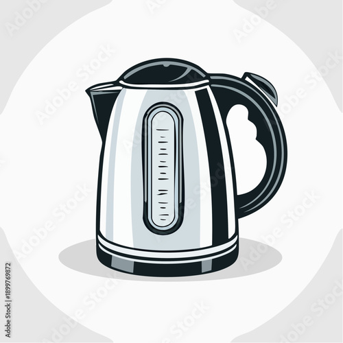 電気ケトルアイコン お湯を素早く沸かせるキッチン家電イラスト