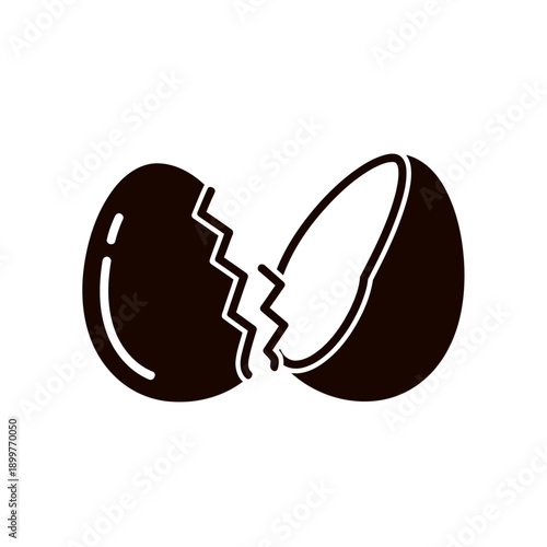 Cracked Eggshell Symbolizing New Beginnings or Breakage