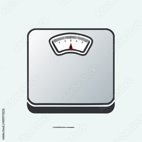 アナログ体重計アイコン ダイエットや健康管理に使えるヘルスケア家電イラスト