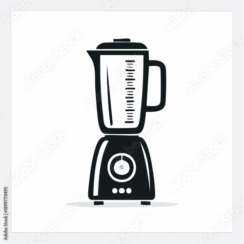キッチン用ミキサーアイコン スムージー作りに便利なブレンダー家電イラスト
