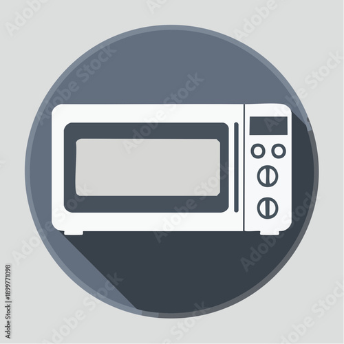 電子レンジのシンプルベクターイラスト キッチン家電アイコン