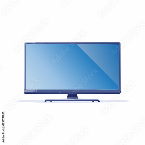 フラットモニターディスプレイのシンプルベクターイラスト IT機器アイコン