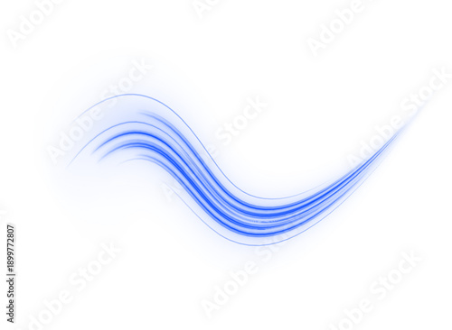 Blue neon streams spiral rapidly, leaving radiant motion trails and smooth futuristic energy flow. png