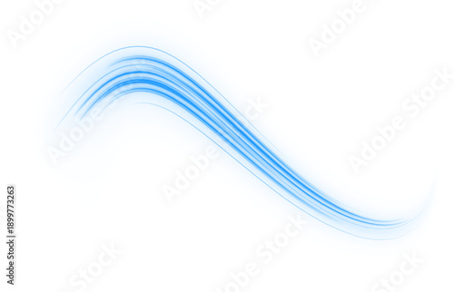 Glowing blue fiber streams flow smoothly, forming layered motion paths with radiant neon edges. png