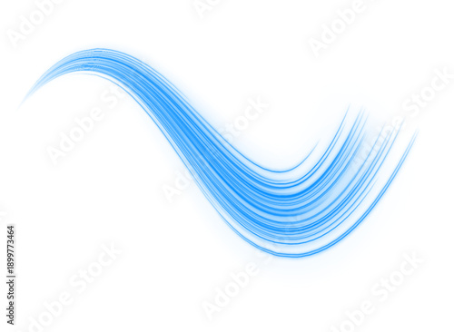 Abstract blue neon ribbons flow and spiral, creating smooth speed paths and cool luminous highlights. png