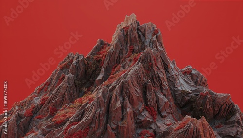 Mountains With Distinct Ridges and Shapes in a Soft Pink Hue During Daylight