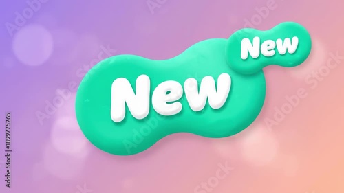 Vibrant 'New' text set against a soft pastel gradient background, ideal for fresh launches and modern marketing.