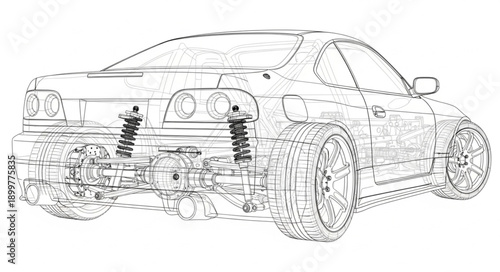 Automotive Suspension System Diagram.