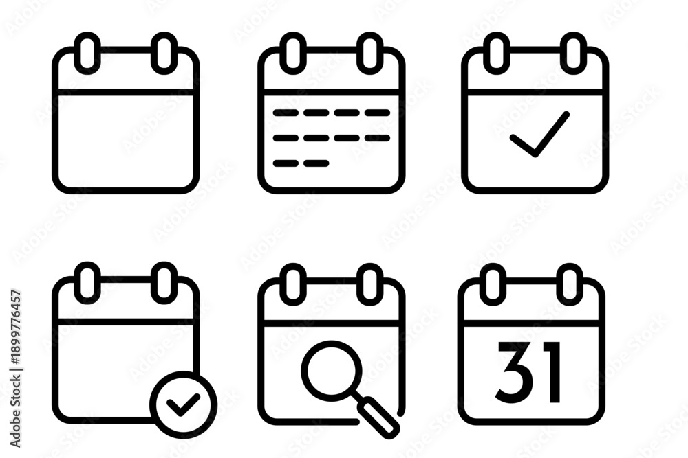 Obraz premium Calendar icons set - vector icon