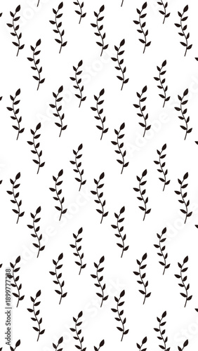 北欧風の背景イラスト　ボタニカルな背景画像