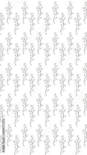 北欧風の背景イラスト　ボタニカルな背景画像