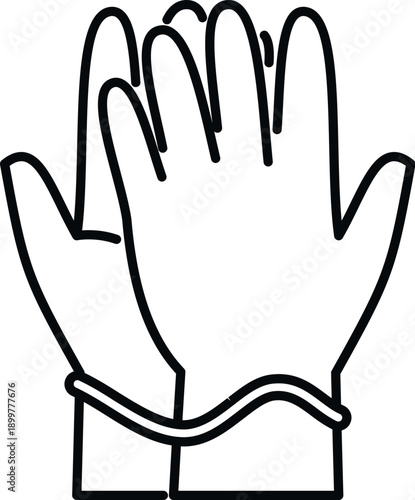 Pair of rubber gloves illustrating safety and hygiene for household chores