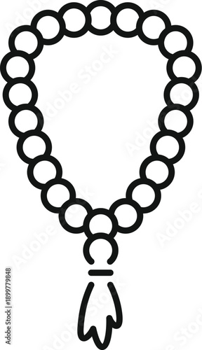 Prayer beads outlining spirituality, faith, and religious practice
